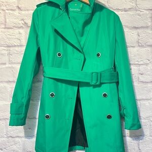 Calvin Klein Green Trench Coat